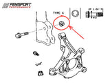 Suspension Arm Bolt - Shock Absorber Top Nut - Front - MR-S