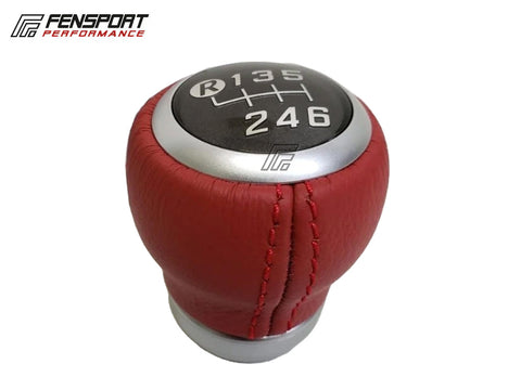 Gear Knob - Red Leather - Manual - Genuine Toyota SU003-08086 - GT86 & BRZ