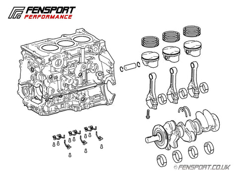 Short Block Assembly - GR Yaris G16E-GTS - 11400-18051